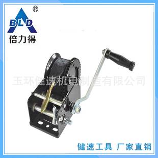 倍力得手动绞盘提升机绞盘2500磅 双速配织带KW2500重型 lbs