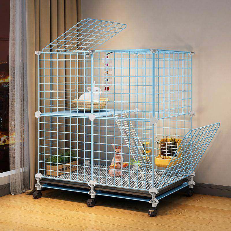 兔笼子二层平台家用大号带厕所自动清粪便室内专用全套幼兔笼窝屋,收纳整理,烫衣板及配件,淘宝优惠券,粉丝福利购,淘宝优惠卷