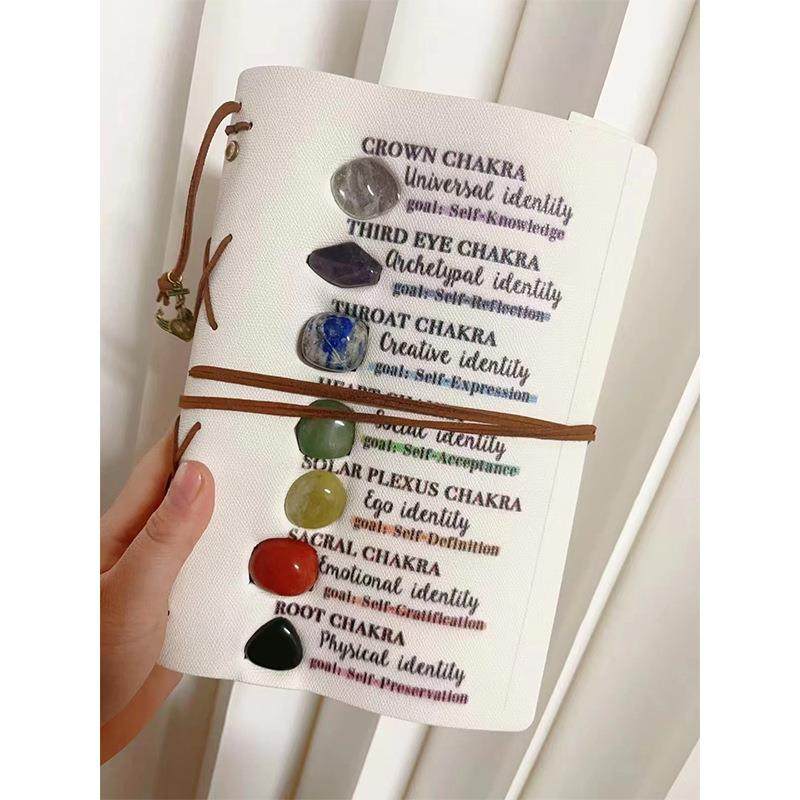 水晶疗愈水晶阵七色石头经典手工镶嵌立体本手帐经典,文具电教/文化用品/商务用品,手帐/日程本/计划本,淘宝优惠券,粉丝福利购,淘宝优惠卷