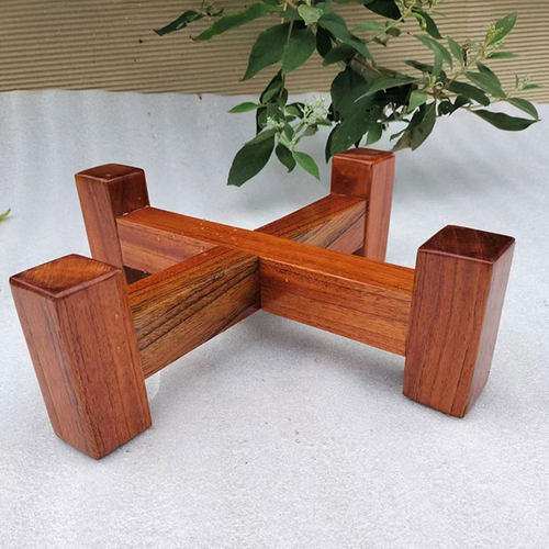 酒坛木架子十字花盆架防腐防潮米缸底座茶缸支架紫陶茶罐底架实木