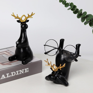 创意墨镜太阳眼镜座摆件收纳支架可爱鹿眼镜店展示架放眼镜的架子