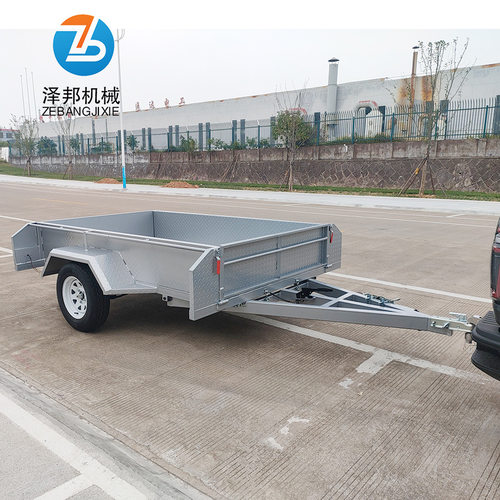 移动平板拖车工程机械小型平板运输车欧美拖车牵引式平板运输拖车