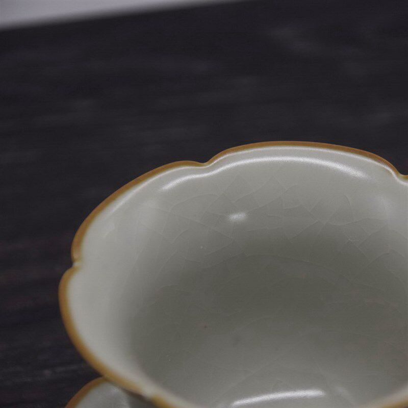 齐韵余香传统功夫茶具汝窑开片可养冰裂釉三才盖碗大号家用泡茶碗