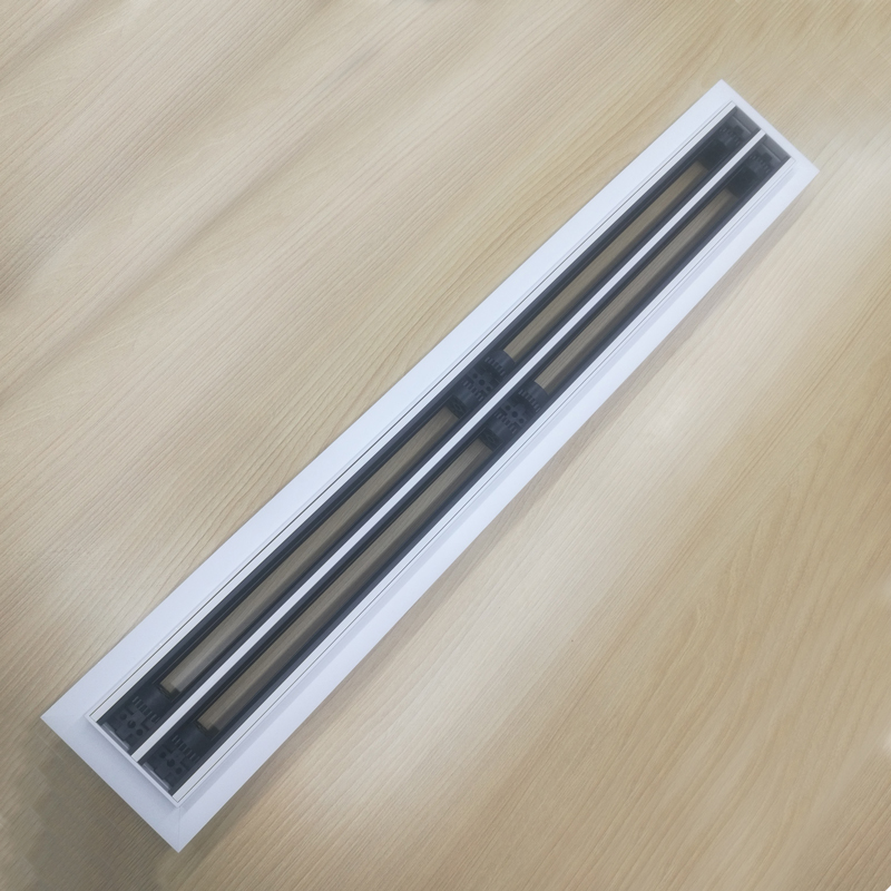 中央空调预埋爪型风口极简加长条型散F流器内嵌隐形极窄线性出风