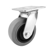 重型4寸5寸6寸8寸灰色防静电轮TPR橡胶静音万向带刹车手推车脚轮