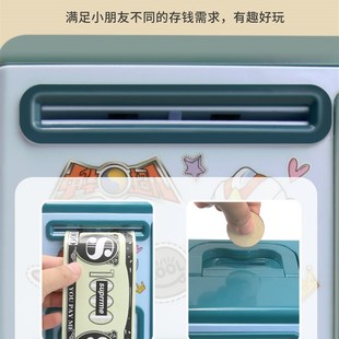 儿童密码箱存钱罐网红恐龙储钱罐男女孩创意atm自动指纹存提款机