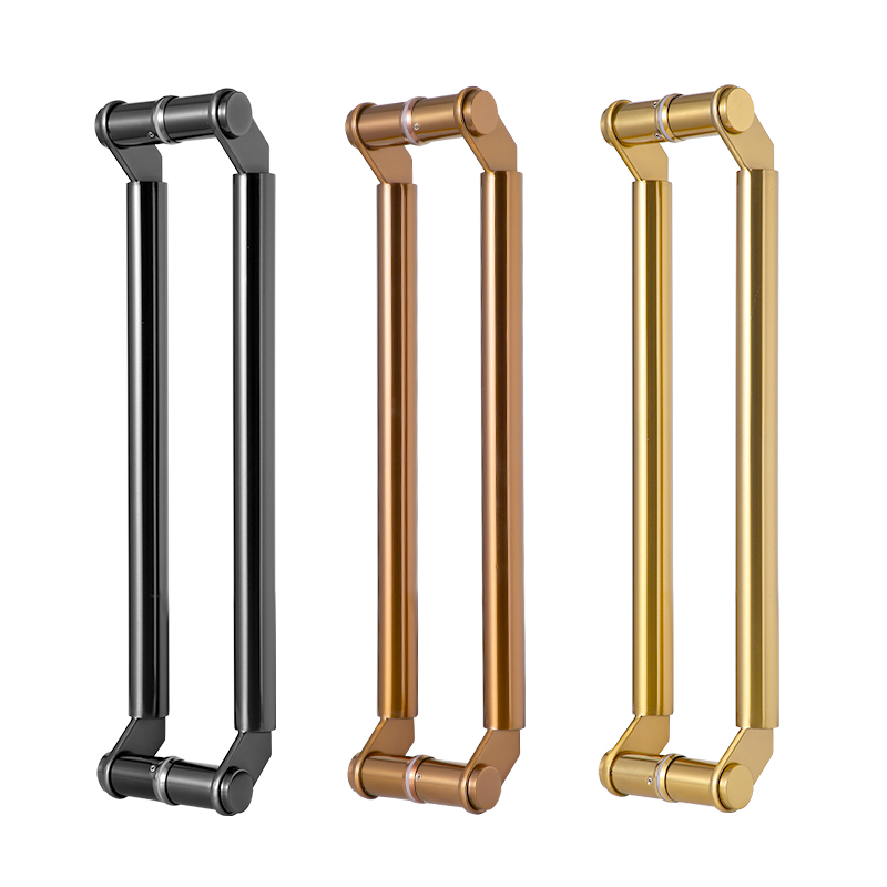 孔距56/6/96/116/16cm不D锈钢斜拐脚玻璃门拉手有框实木门把手