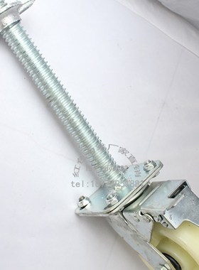 活动6寸万向移动脚手架轮子带AB刹车白色尼龙耐磨手脚架脚轮30粗