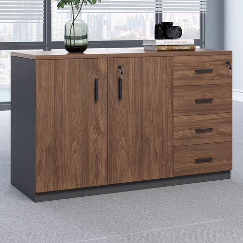 办公室木质文件j柜资料柜矮柜带锁收纳柜子储物柜打印机边柜茶水