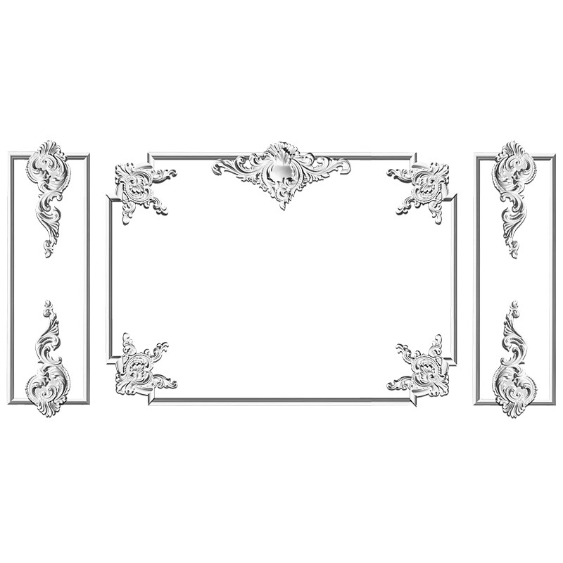 欧式石膏线条背景墙简约环保电视沙发卧室床头角花雕花线装饰定制