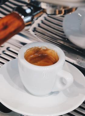 白色espresso意式咖啡浓缩杯60ml9毫米厚杯子 加厚杯碟陶瓷咖啡杯
