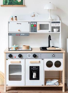 kienvy儿童过家家厨房玩具宝宝木质做饭仿真煮饭木制女孩大号厨具