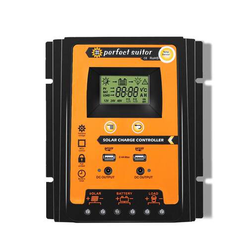 外贸爆款30A光伏发电控制器PWM12V24V太阳能充电控制器带双DC口