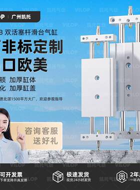 STMB小型气动大推力双轴双杆带导杆滑台气缸STMS10/16/20/25