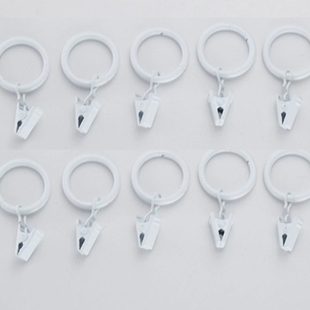 圆圈罗马杆钢丝绳挂钩窗帘扣环夹子金属顺滑罗马圈简易窗帘配件