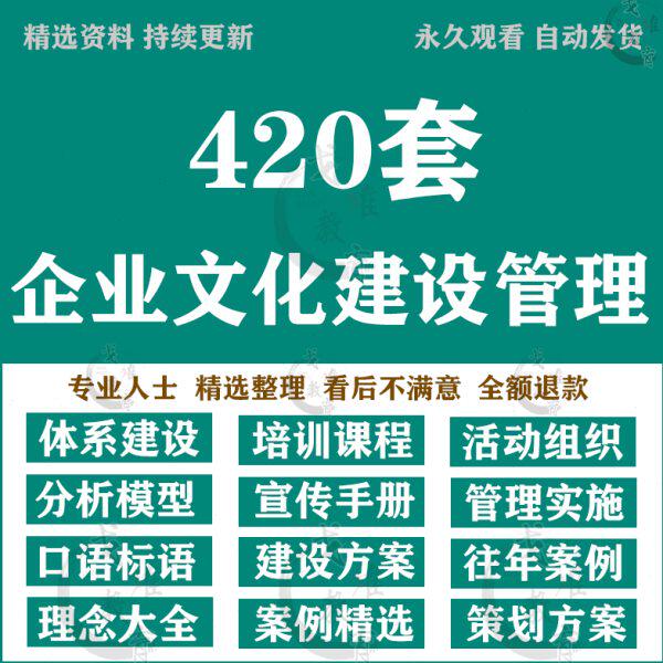 企业文化建设管理体系公司标语宣传理念实施方案活动策划组织培训