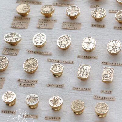 【现货】吉 新款火漆印章 复古邮戳封蜡章星球文具森林月亮星系