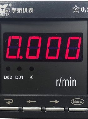 智能传感器专用表 转速表 转分表 YT195-AV1 1500r/min  DC0-10V