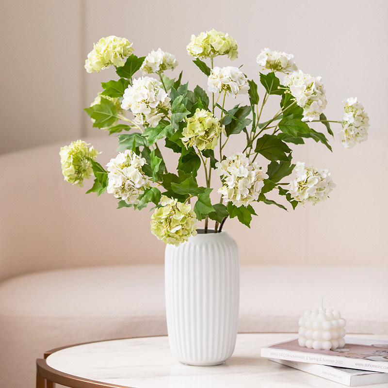 逼真手感绣球单枝假花雪球仿真花客厅餐桌装饰花瓶绢花婚礼手捧花,家居饰品,仿真花/假花,淘宝优惠券,粉丝福利购,淘宝优惠卷