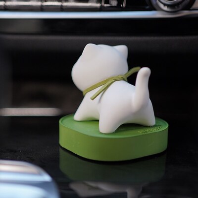 小猫咪车载香薰中控台摆件扩香石可爱英短腿猫车内小清新家居饰品