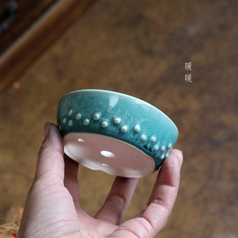 鼓钉小圆口暖暖精选微型釉盆陶瓷文堂多肉盆精品微盆景绿植盆