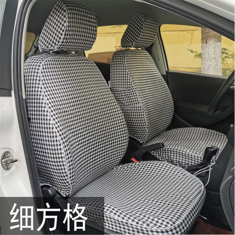 汽车座套全包四季通用polo桑塔纳波罗宝来朗逸瑞纳棉麻布艺座椅套
