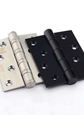 4寸4轴承3.0厚304D锈钢房门合页折页平开铰链大门木门黑色合页