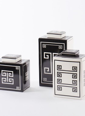 【清仓】新中式陶瓷花瓶软装摆件茶室将军罐会所家居装饰品艺术品