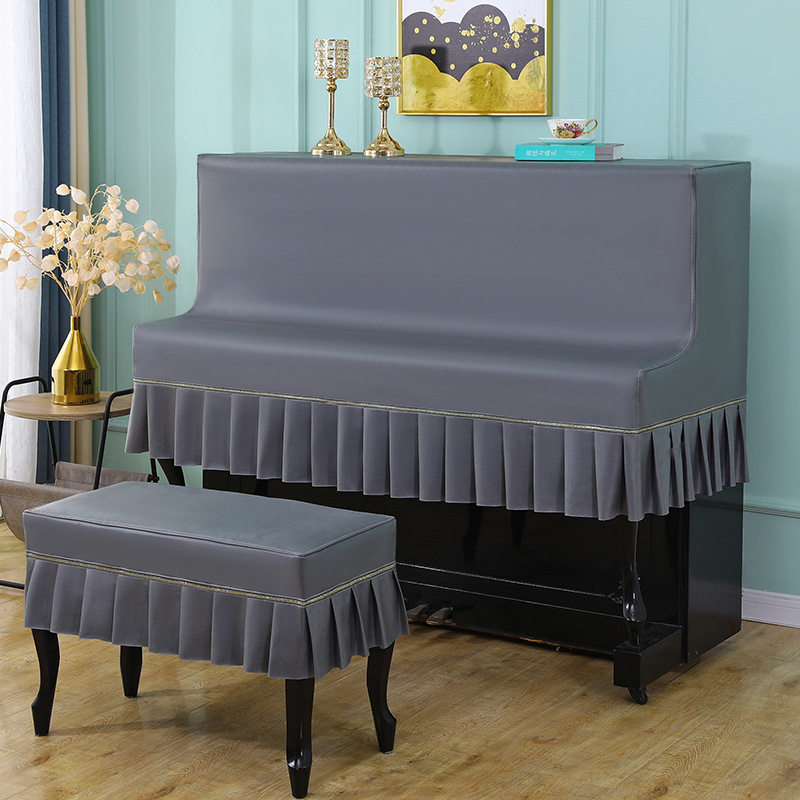 高级感钢琴防尘罩子半罩科技布现代简约钢琴套轻奢高档防水防猫抓