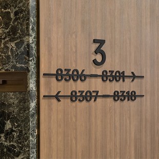 酒店房号指示牌创意楼层号定制宾馆包厢房间立体数字号码牌子商场