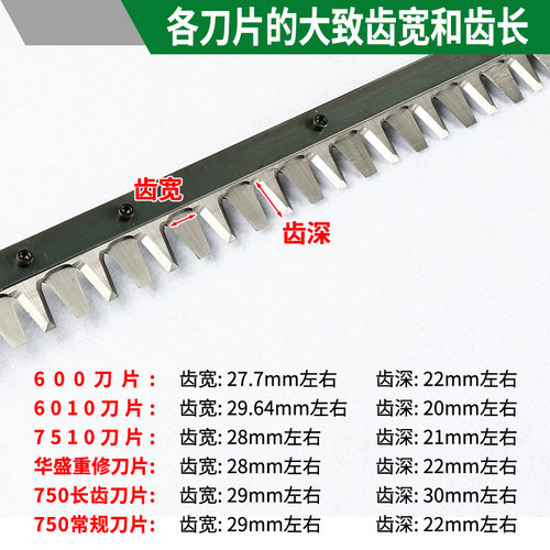 绿篱机配件绿篱剪刀片家用750绿篱割草机刀片组合重剪修枝剪双刀
