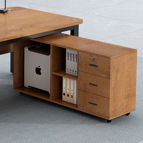 办公室文件柜桌下办公桌收纳柜置物边柜抽屉柜带锁木质矮柜储物柜