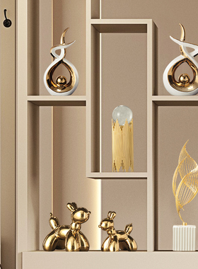 电视酒柜风生水起陶瓷摆件套装轻奢高档家居客厅玄关办公室装饰品