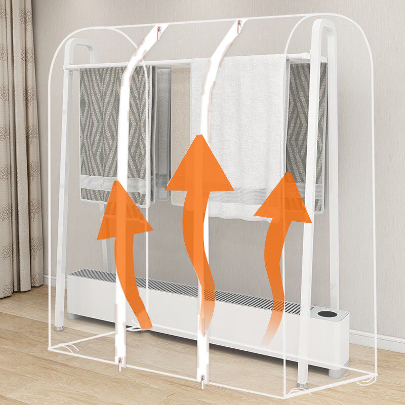 踢脚线取暖叠烘衣架专用电暖器油汀烘干晾衣架折器小舍宿型干衣架