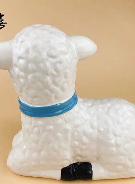 陶瓷可爱羊羊摆件客厅动物装饰家居饰品创意现代简约田园