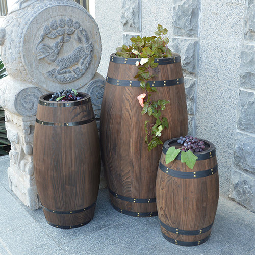 橡木桶酒桶装饰实木质啤酒桶红酒桶摆设酒庄酒吧展会婚庆酒桶道具