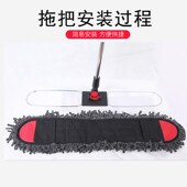平板长拖把替换尘推头架子工厂车间酒店保洁布专用 70cm大码