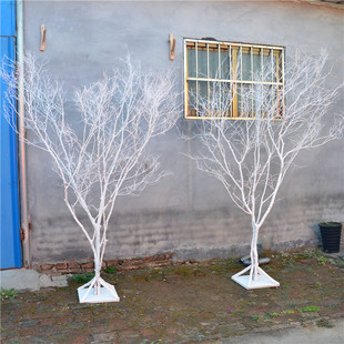 干树枝干支白色树干许愿树圣诞树橱窗摆件婚庆路引酒店民宿装饰树