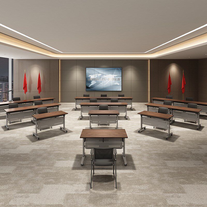 党员活动室桌椅组合折叠培训桌政府会议室大型会议桌主席台可拼接