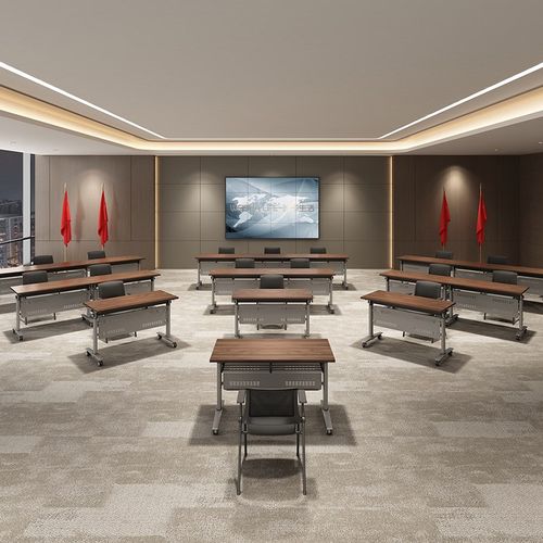 党员活动室桌椅组合折叠培训桌政府会议室大型会议桌主席台可拼接