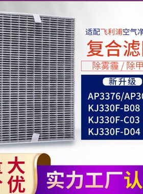 适配菲利浦空气净化器滤网 AP3036/3376/KJ330F-B08复合型滤芯C03