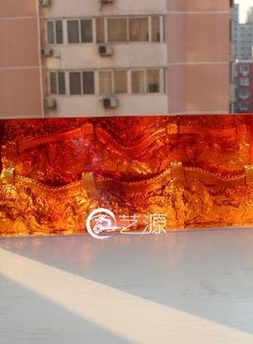 长城 琉璃工艺品家居摆件北京特色高档商务礼品办公桌饰品送客户