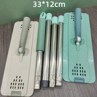 刮刮乐拖把杆不锈钢加粗拖布杆子配件平板刮水拖双面回弹杆包邮