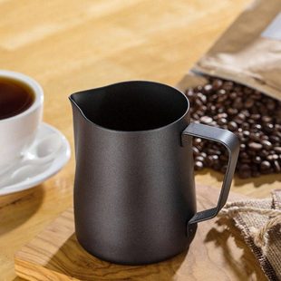 特氟龙拉花杯 600CC 缸不锈钢奶缸奶泡杯不沾型350ML