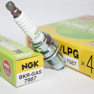 NGK天然气BKR CNG火花塞7987带电阻 GAS油气两用天然气液化气LPG