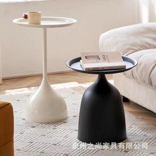 奶油风沙发边几边桌现代简约小茶几网红迷你小圆桌床头小边几移动