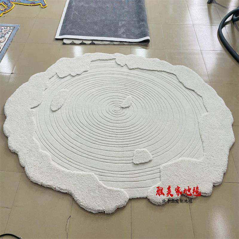 新西兰进口羊毛不规则异形创意手工椭圆形地毯客厅沙发法式高级风,特色手工艺,其他特色工艺品,淘宝优惠券,粉丝福利购,淘宝优惠卷