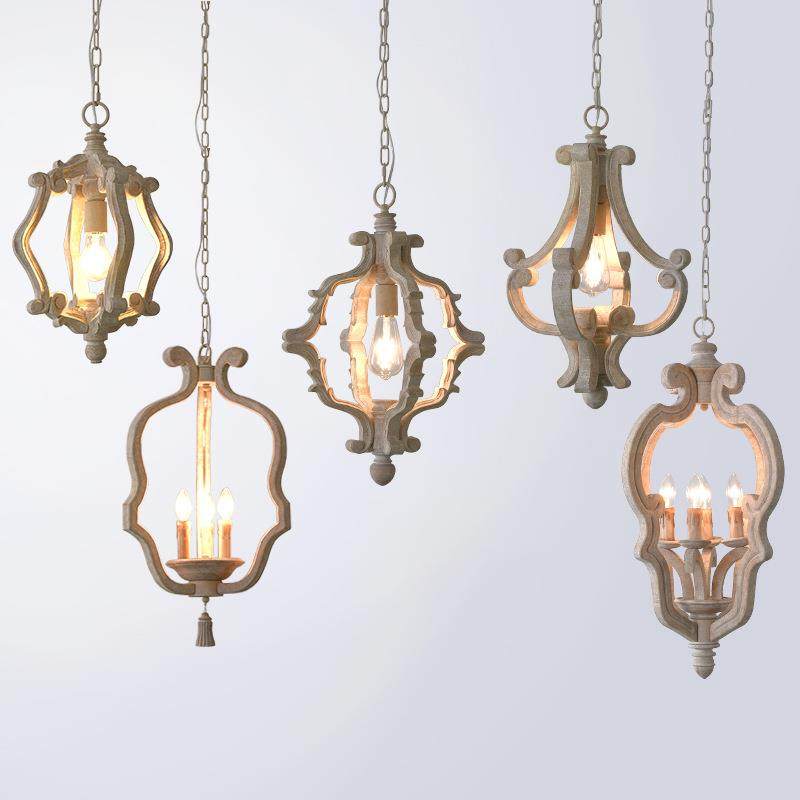 创意美式乡村法式木艺雕刻复古做旧客厅餐厅走廊吧台个性装饰吊灯,特色手工艺,其他特色工艺品,淘宝优惠券,粉丝福利购,淘宝优惠卷