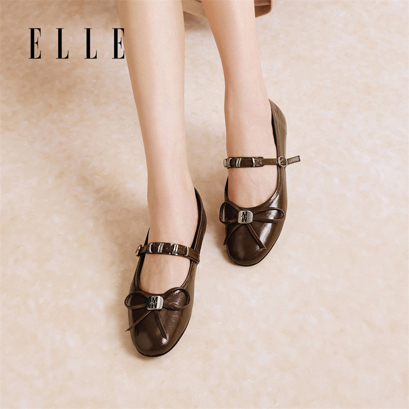 ELLE温柔风一字扣带玛丽珍鞋女平底超软不累脚通勤单鞋2025,女鞋,玛丽珍鞋,淘宝优惠券,粉丝福利购,淘宝优惠卷
