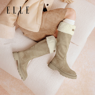 ELLE厚底加绒雪地靴女